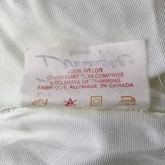 80s Ivory Lace Trim Maxi Slip - Picture 5 of 7